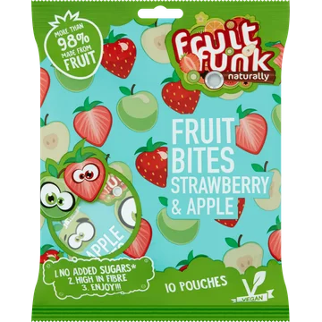 Fruitfunk Fruit Bites Strawberry & Apple 10 x 10 g