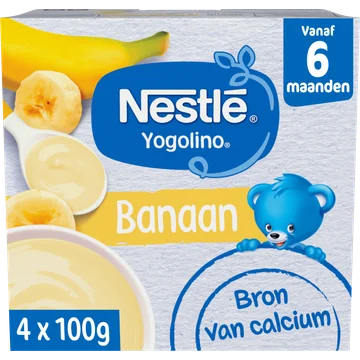 Nestlé Yogolino® Banaan 6+ maanden baby toetje 4 x 100 g