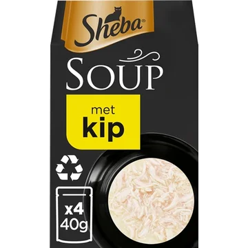 Sheba Soup Kip Kattenvoer 4 x 40 g