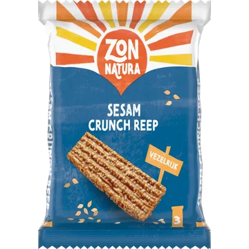 Zonnatura Sesam Crunch Reep 3 x 3 Stuks 3 x 50 g