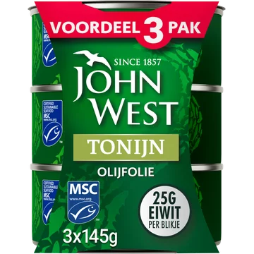 John West Tonijnstukken in Olijfolie 3 x 145g