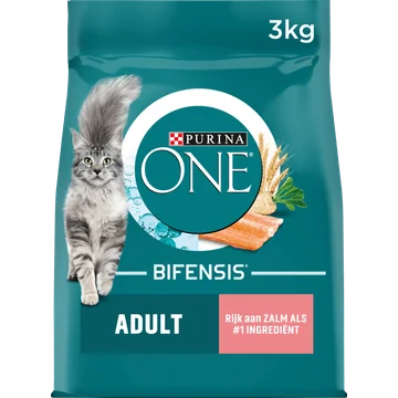 PURINA® ONE Adult Rijk aan Zalm kattenvoer 3 kg