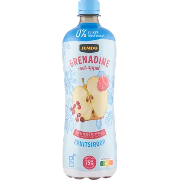 Jumbo Fruitsiroop Grenadine met Appel 0% Suiker toegevoegd 750ML