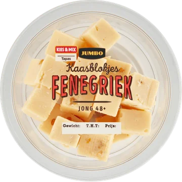 Jumbo Kaasblokjes Fenegriek Jong 48+ 100 g