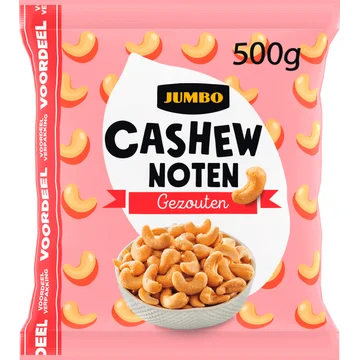 Jumbo Cashewnoten Gezouten Voordeelverpakking 500 g