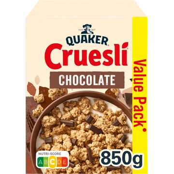 Quaker Cruesli Chocolade Ontbijtgranen Voordeelverpakking 850 g