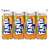 Fanta orange zero multipack 250 ml
