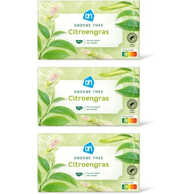 AH Groene thee citroengras 3-pack