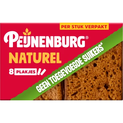 Peijnenburg Ontbijtkoek naturel portieverpakking