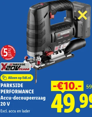 PARKSIDE PERFORMANCE Accu-decoupeerzaag 20 V