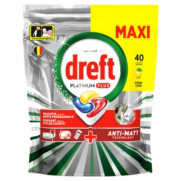 Dreft Platinum Plus Citroen Vaatwascapsules 160 Stuks