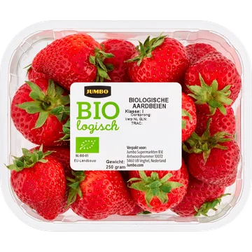 Jumbo Biologische Aardbeien 250 g