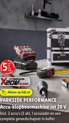 PARKSIDE PERFORMANCE Accu-klopboormachine set 20 V
