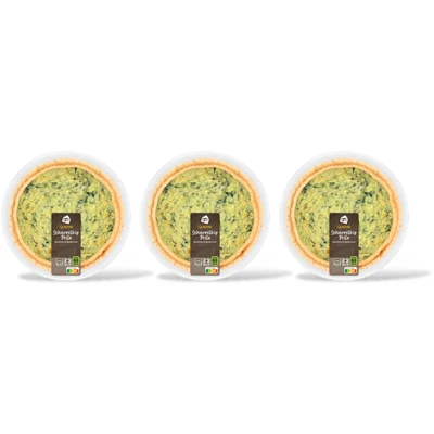 AH Quiche kip pesto spinazie 3-pack