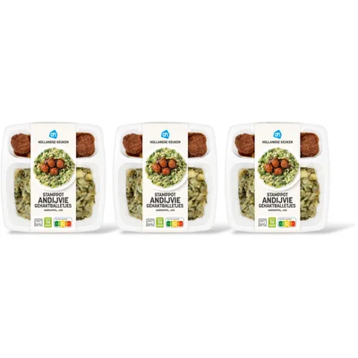 AH Hollandse stamppot andijvie gehaktbl 3pk