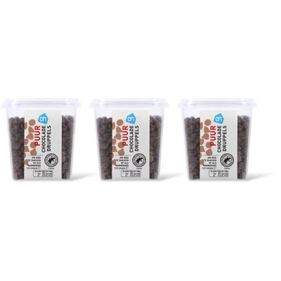 AH Puur chocolade druppels 3-pack
