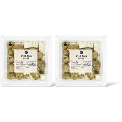AH Witte kaas olijven 2-pack