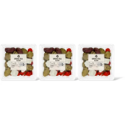 AH Griekse stijl olijven 3-pack