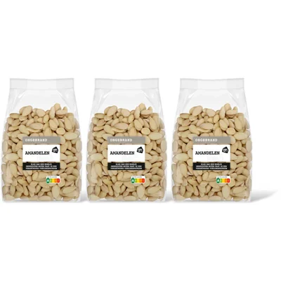 AH Amandelen ongebrand 3-pack