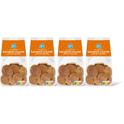 AH Stroopwafel mini karamel zeezout 4-pack