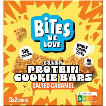 Biteswelove Crunchy Protein Cookie Bars Salted Caramel 120g