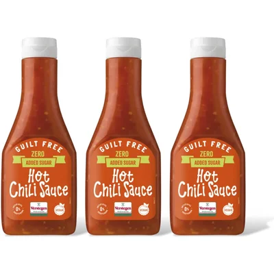 Verstegen Hot chili saus zero added sugar 3-pack