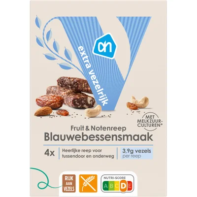 AH Fruit & notenreep blauwebessensmaak
