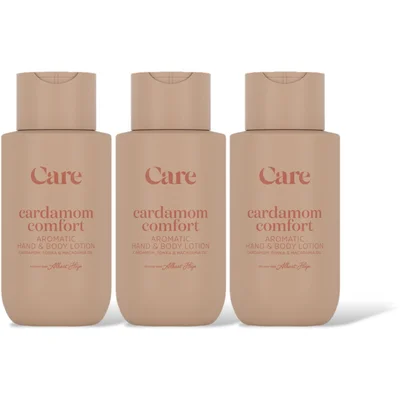 Care Cardamom comfort hand & body lotion 3-pk