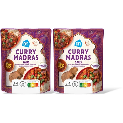 AH Curry madras saus 2-pack