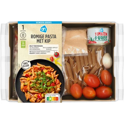 AH Gesneden verspakket romige pasta met kip