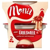 Mona Griesmeelpudding Rode Bessensaus