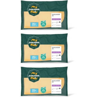 AH Zaanlander Extra belegen 35+ plakken 3-pack