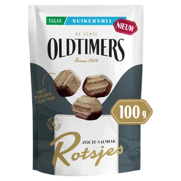 Oldtimers Zoute Salmiak Rotsjes 100 g