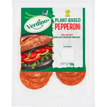 Verdino Salami Plantaardige Peperoni 80 g