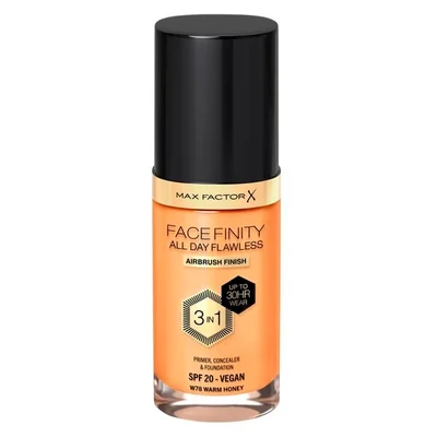 Max Factor Facefinity All Day Flawless W78 Warm Honey Foundation