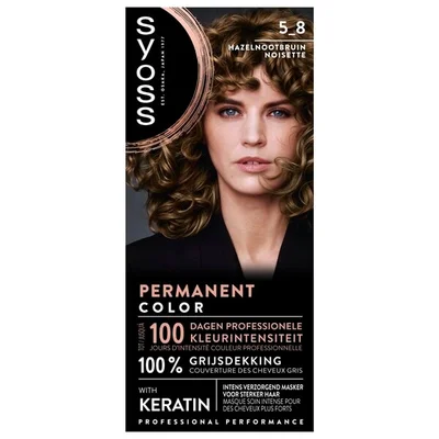 Syoss 5-8 Hazelnootbruin Permanente Haarkleuring