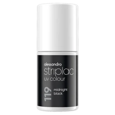 Alessandro Striplac UV Colour 119 Midnight Black Nagellak