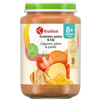 Kruidvat 8+M Bio Groenten, Pasta & Kip Maaltijd
