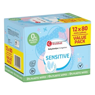 Kruidvat Sensitive Plasticvrije Babydoekjes Valuepack