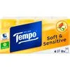 Tempo Soft & Sensitive 4-Laags Zakdoekjes 8x10 stuks