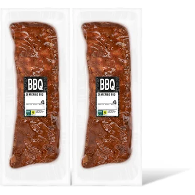 AH BBQ spareribs smokey 2-pack