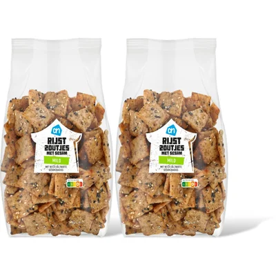 AH Rijstzoutjes met sesam mild 2-pack