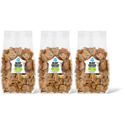AH Rijstzoutjes met sesam mild 3-pack