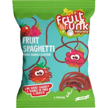 Fruitfunk Fruit Spaghetti Aardbeien 80g