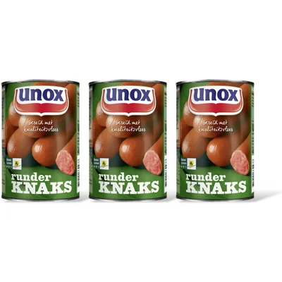 Unox Runder knaks 3-pack