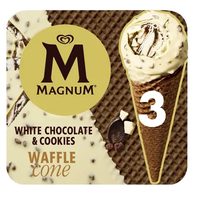 Magnum White chocolate & cookies 3-pack