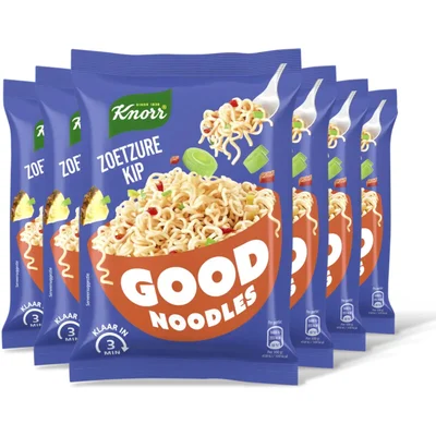 Knorr Good noodles zoetzure kip 6-pack