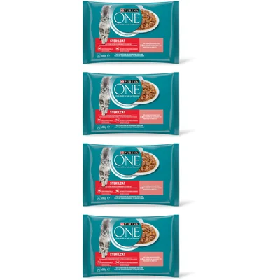Purina ONE Sterilcat met zalm en wortels 4-pack