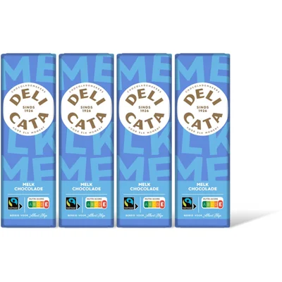 Delicata Reep melk chocolade 4-pack
