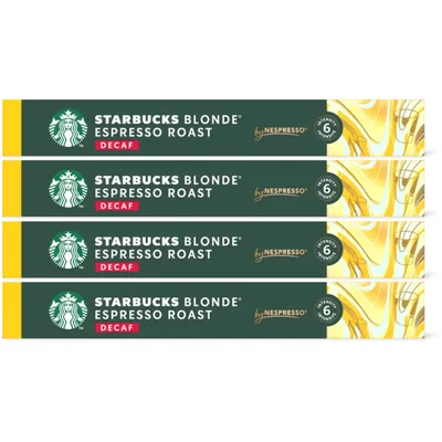 Starbucks Blonde espresso roast decaf caps 4-pack